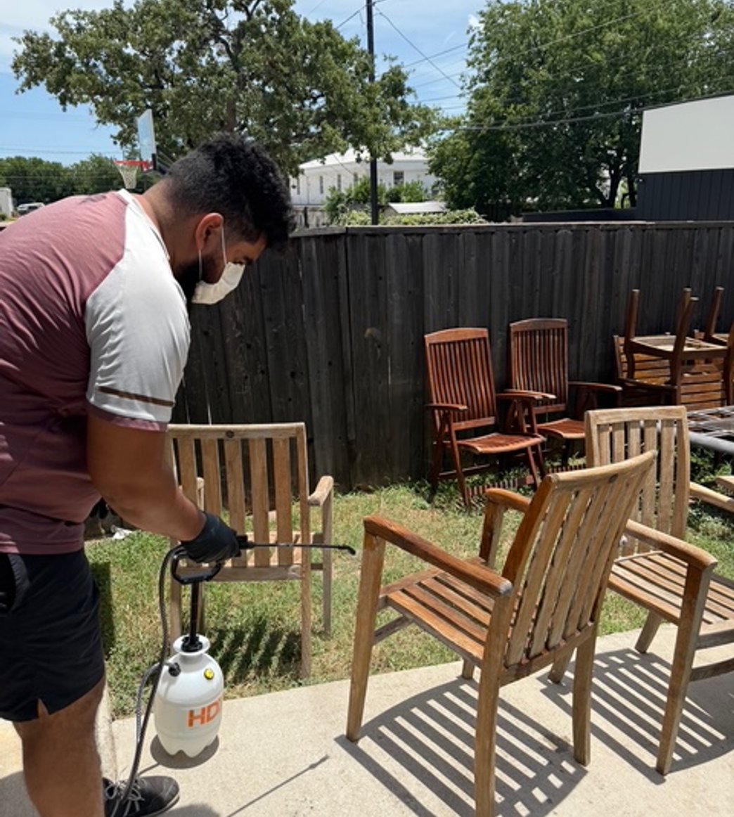 teak furniture before and after restoration